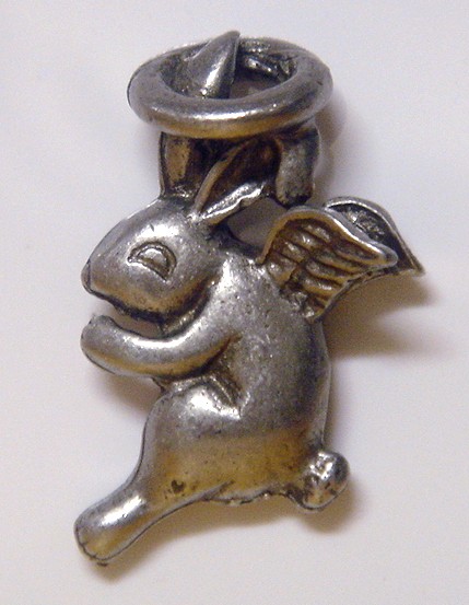 20 wholesale lead free pewter rabbit charms 1023 