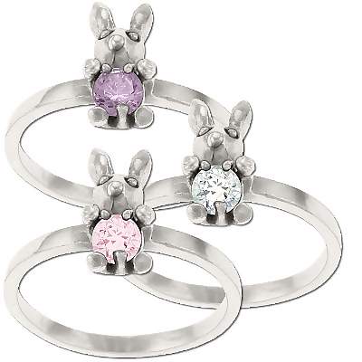 Rabbit Ring, Bunny Ring, bunnyrabbit ring, dichroic bunny ring, Silver ...